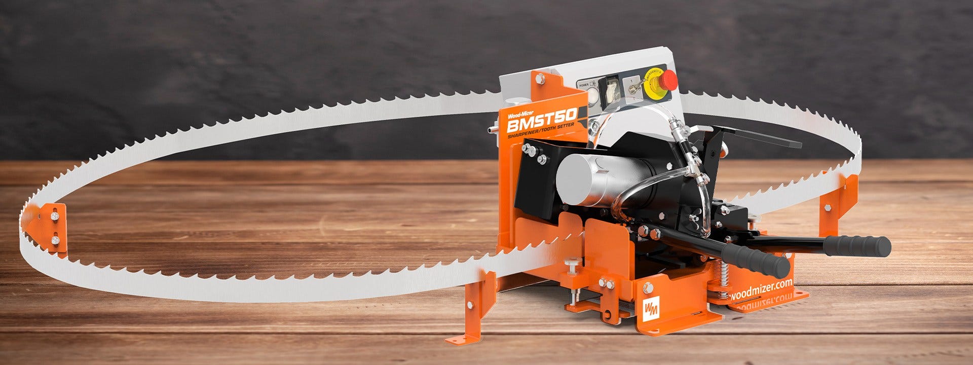 Wood-Mizer BMST50 kombiniran stroj za brušenje in nameščanje rezil
