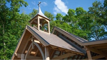 kapela Mulberry, zgrajena na kmetiji v Georgii, ZDA