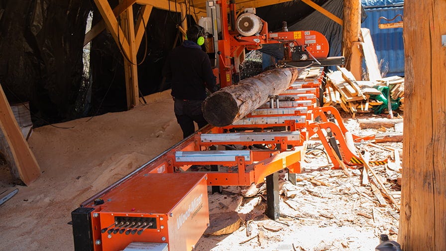 Some Wood-Mizer's bed extensions also have hydraulic functions